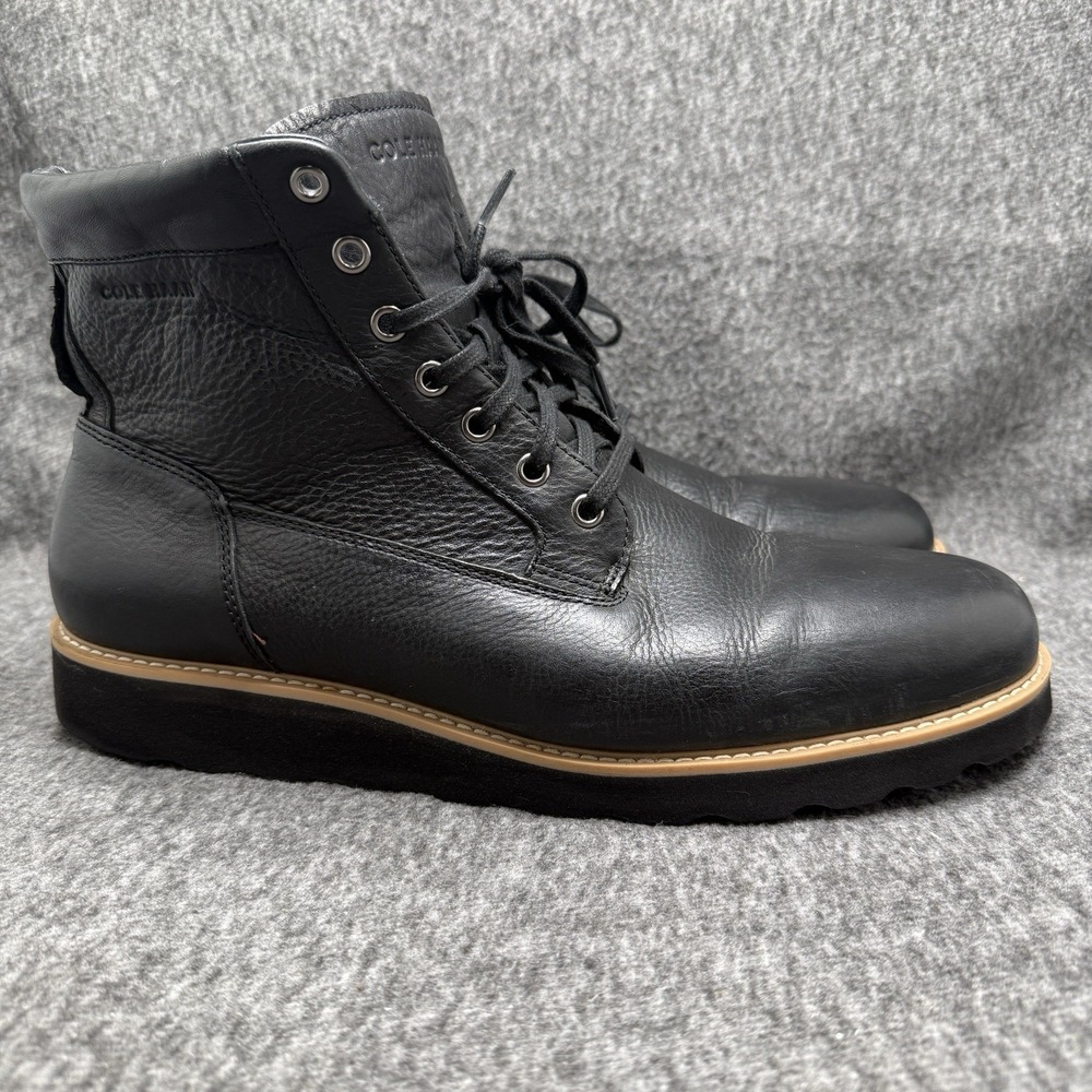 Cole Haan Nantucket Rugged Boot C28267 Mens Size 13 Black Leather Zerogrand Used